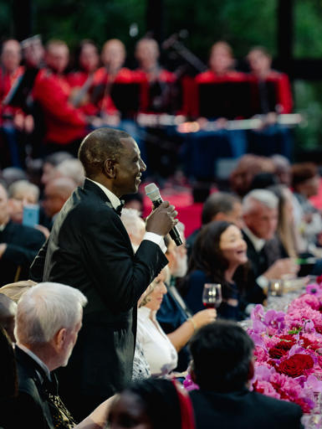 Biden hosts a state dinner for Kenya, with a cameo from Obama