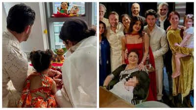 Priyanka Chopra performs Lakshmi puja with Nick Jonas, Malti Marie in her intimate Diwali celebration with family and friends | Hindi Movie News