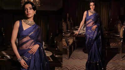 Samantha Ruth Prabhu’s navy-gold saree look is the wedding inspiration you have been waiting for |