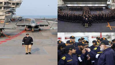 Dinner, songs, yoga & more: How PM Modi spent Diwali with Navy on INS Vikrant; watch MiG-29s in action | India News