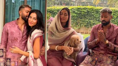 Hardik Pandya kisses girlfriend Maheika Sharma, performs ‘puja’ with her in new post – WATCH VIDEOS |