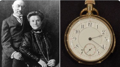 ‘Engraved with initials’: Titanic passenger’s gold pocket watch sold for 1.78m pounds; memorabilia auction sets new record
