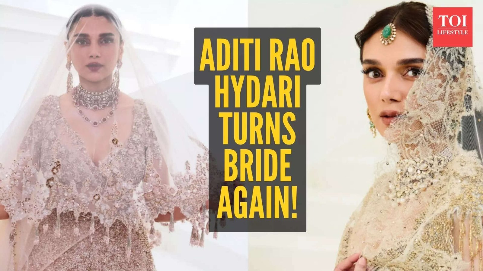 Aditi Rao Hydari’s gold and floral bridal lehengas are taking over the internet
