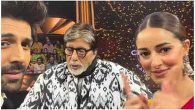 ‘Tu Meri Main Tera Main Tera Tu Meri’: Amitabh Bachchan struggles to pronounce Kartik Aaryan and Ananya Panday’s upcoming film title |