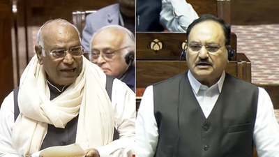 ‘Speak to a doctor’: Rajya Sabha witnesses Kharge vs Nadda over Jagdeep Dhankhar’s ‘sudden exit’ — watch | India News
