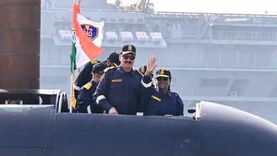 President onboard INS Vaghsheer: Droupadi Murmu takes submarine sortie at Karwar naval base – see pics | India News