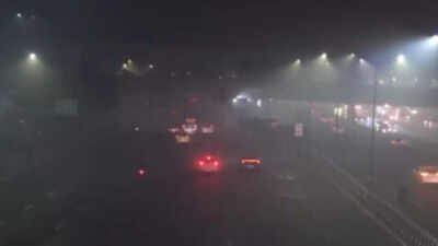 Dense smog engulfs Delhi-NCR: IMD issues orange alert; visuals show almost zero visibility | India News