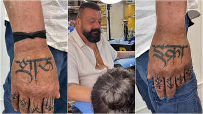 Sanjay Dutt gets inked this New Year 2026: Tattoos twins Shahraan and Iqra’s names |