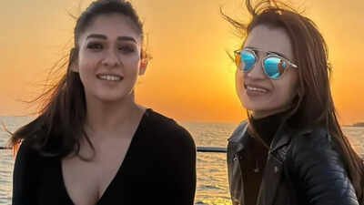 Nayanthara and Trisha Krishnan twin in black, end years of speculation with VIRAL sunset yacht photos |