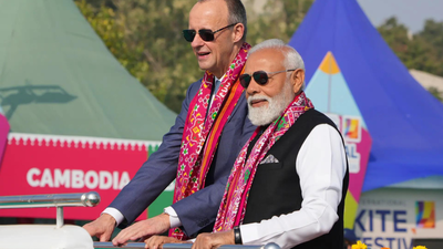 Watch: PM Modi kicks off International Kite Festival; shares kite-flying moment with German Chancellor | India News
