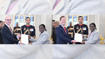 President Murmu receives credentials from US, Austrian and Trinidad & Tobago envoys at Rashtrapati Bhavan | India News