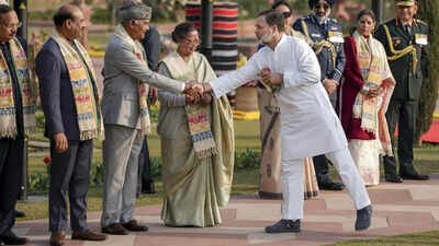 BJP vs Congress: Rahul Gandhi ignites row at President’s ‘at home’ reception; ‘Gamosa’ controversy explained | India News