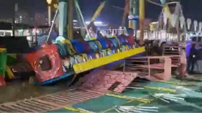 Fairground ride collapses in Haryana’s Surajkund Mela: One dead, several injured | India News