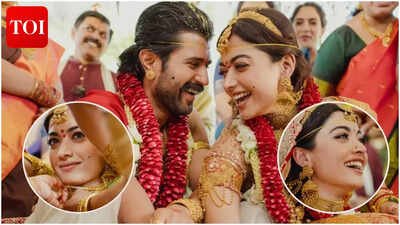 Rashmika Mandanna and Vijay Deverakonda wedding: VIROSH gets teary-eyed during varmala ceremony | Telugu Movie News