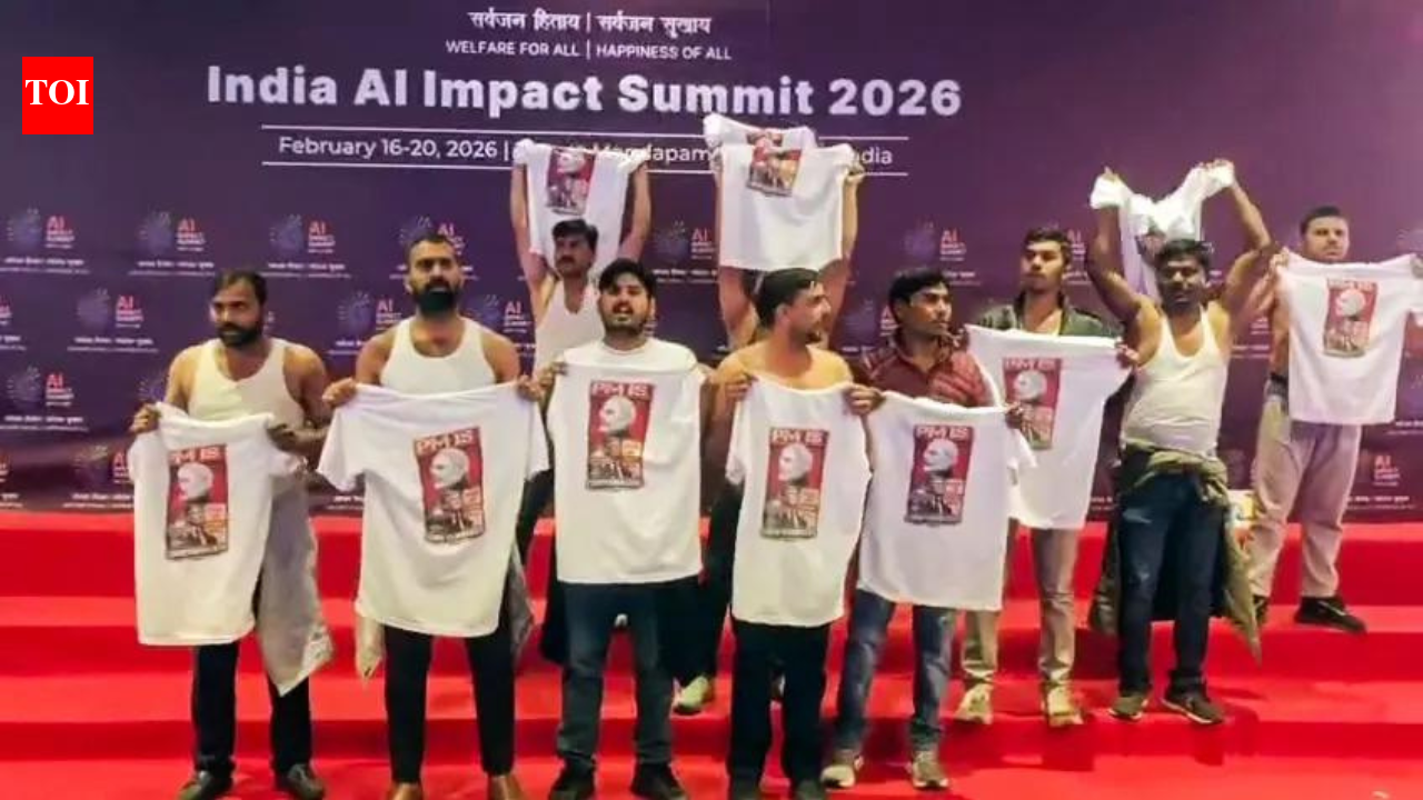 Shirtless AI Summit protest: Delhi police makes 5th arrest; nabs Youth Congress worker from Gwalior | India News