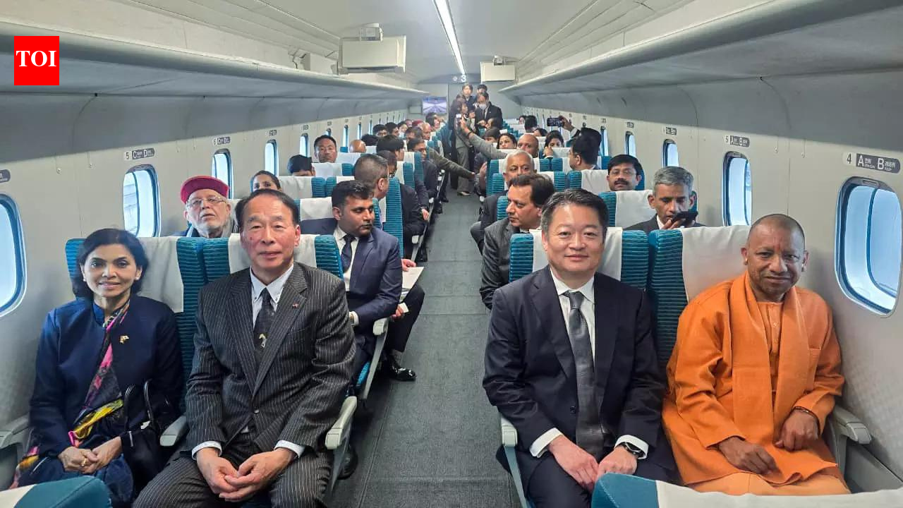 Watch: UP CM Yogi Adityanath takes spin on Japan’s futuristic Maglev train | India News