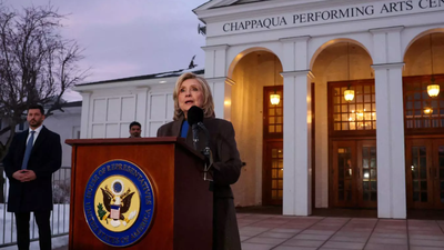 UFOs, Pizzagate and leaked photos: Hillary Clinton faces tough questions over Epstein files