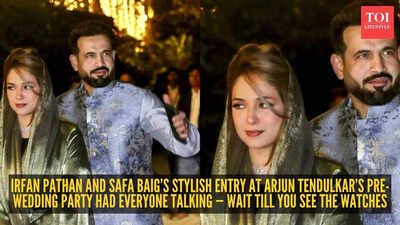 From elegant outfits to ₹44 lakh Rolex watches: Irfan Pathan and Safa Baig quietly steal the show at Tendulkar bash