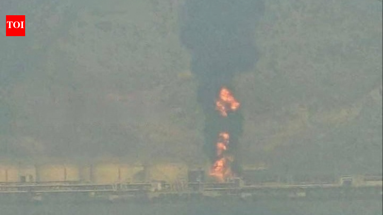 Iran strike on UAE’s Fujairah port oil terminal triggers huge fire