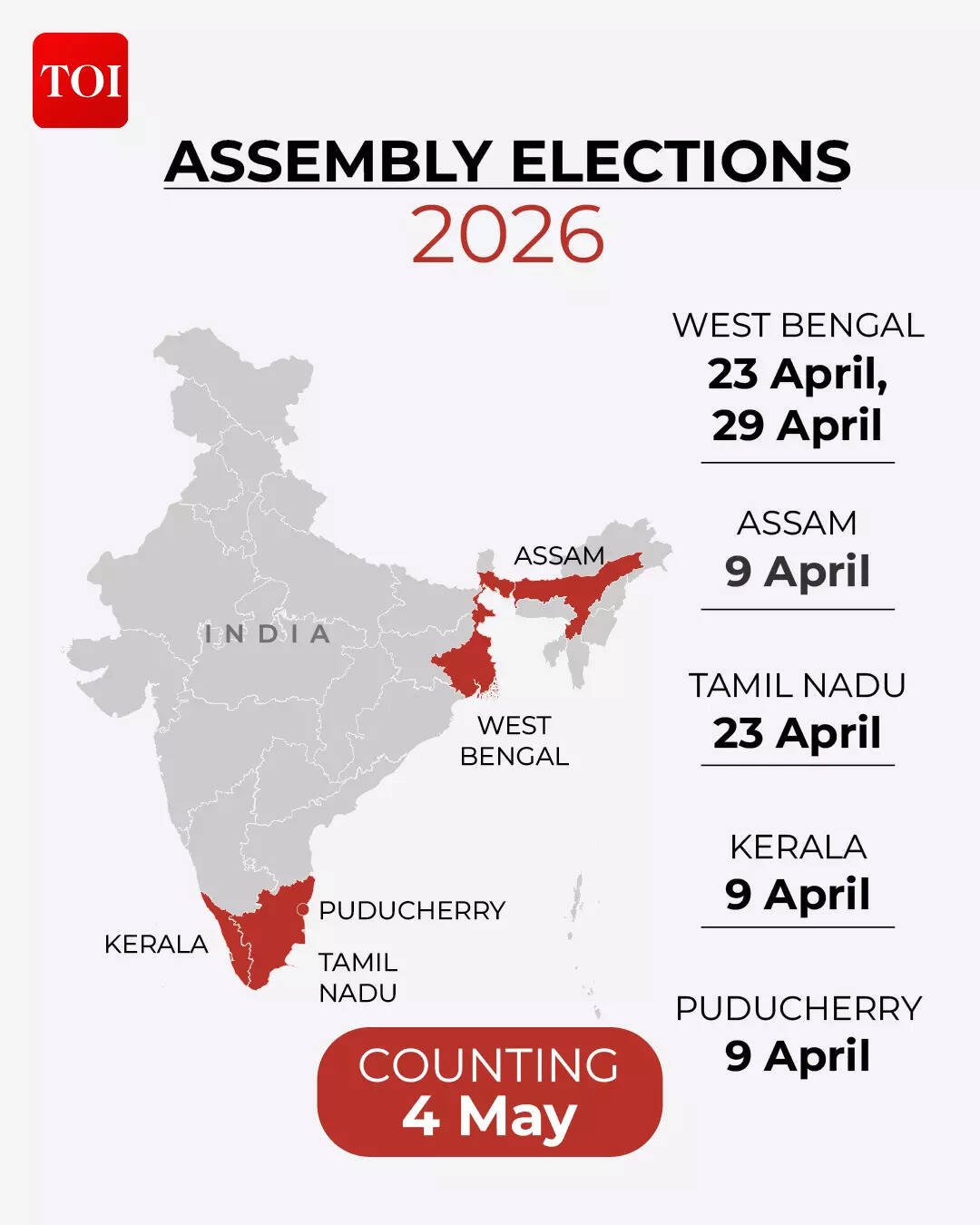 Assembly Elections 2026: Assurance on SIR, Model Code of Conduct & more — what EC said on polls for 4 states, 1 UT | India News