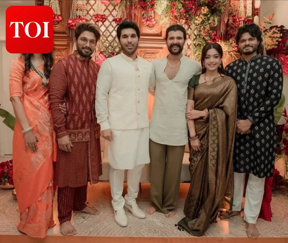 Newlyweds Rashmika Mandanna, Vijay Deverakonda attend Allu Sirish’s Pelli Koduku ceremony ahead of March 6 wedding with Nayanika Reddy | Telugu Movie News