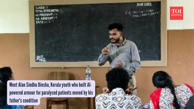 Meet Alan Sindhu Dinsha, Kerala youth who built AI-powered armour for paralysed patients moved by his father’s condition |