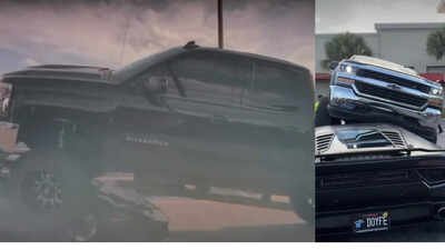 Florida woman drives pickup truck over Lamborghini in parking lot in viral video: ‘Insurance company fuming’