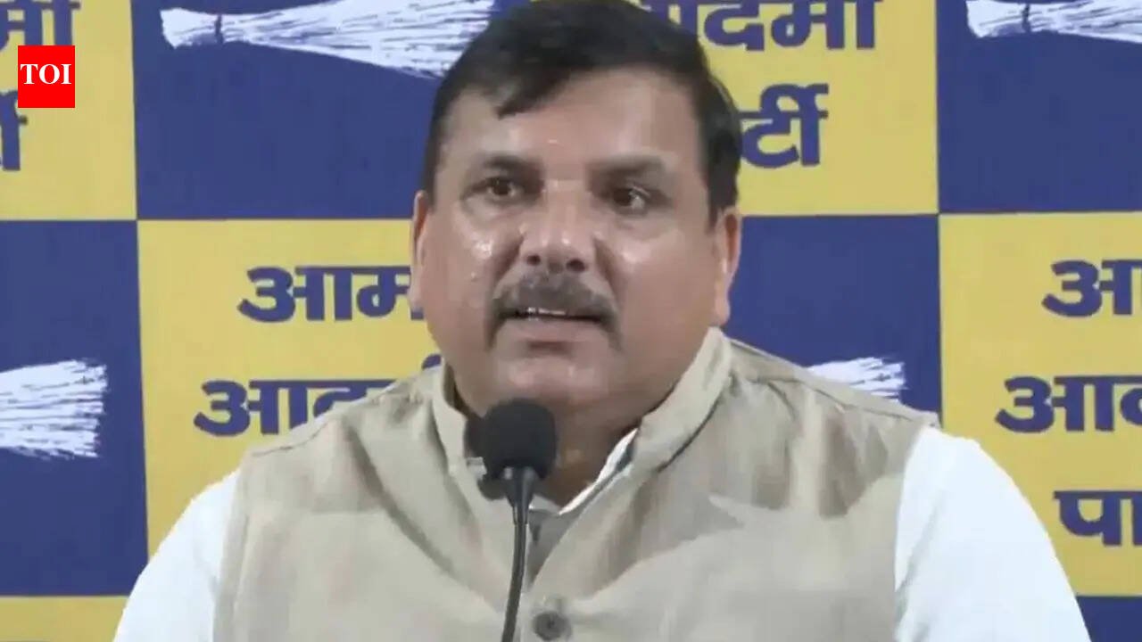 ‘Bharatiya Jhootha Party’: Sanjay Singh slams BJP over ‘Sheeshmahal 2’ claim, threatens defamation suits | India News