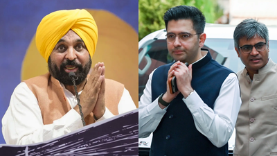 Punjab CM Bhagwant Mann seeks President Murmu’s intervention after Raghav Chadha-led AAP exodus in Rajya Sabha | India News