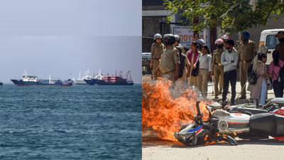 Evening news wrap: US warships move to blockade Hormuz; Noida sees violent protests over wage demands & more | India News