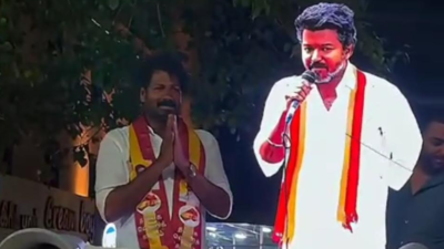 Virtual Vijay: Candidate uses holographic AI technology to compensate for TVK leader’s absence in campaigns | Trichy News