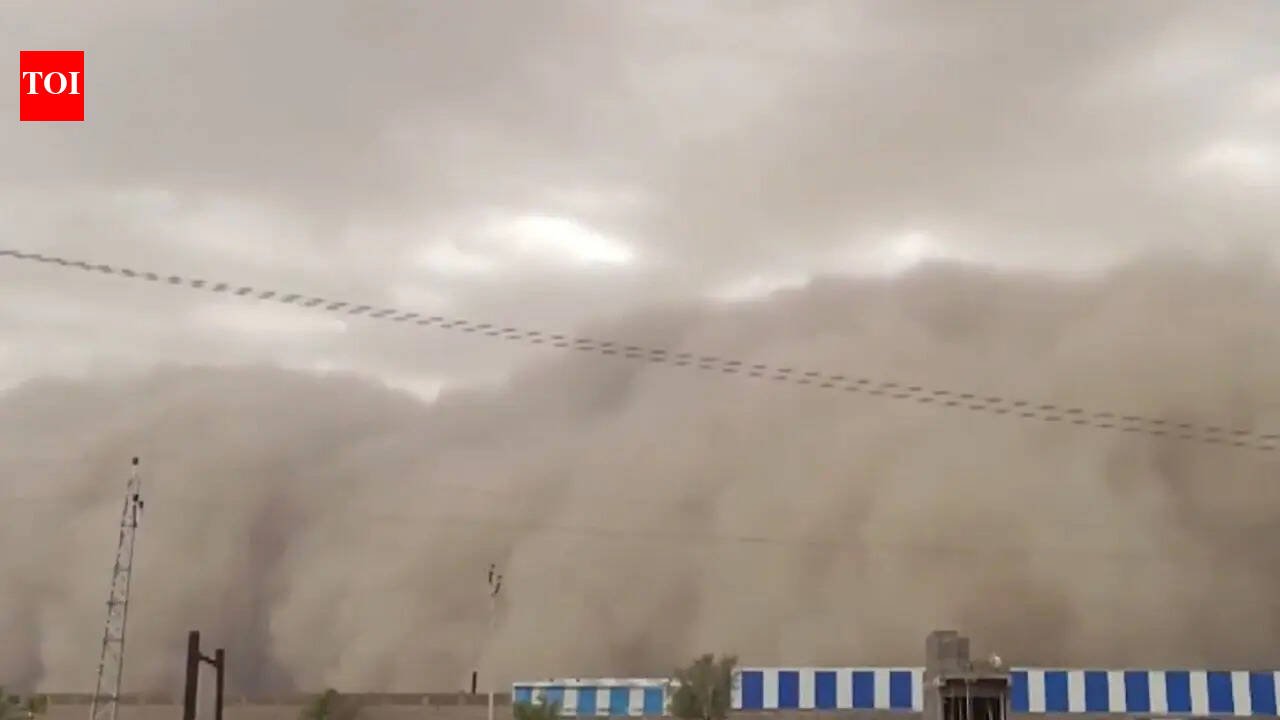 Massive dust storm engulfs parts of Rajasthan; Churu witnesses near-zero visibility | Jaipur News