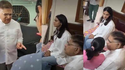 Allu Arjun’s father Allu Aravind, Sneha Reddy meet Sritej’s family after ‘Pushpa 2’ stampede; Promise educational support | Telugu Movie News
