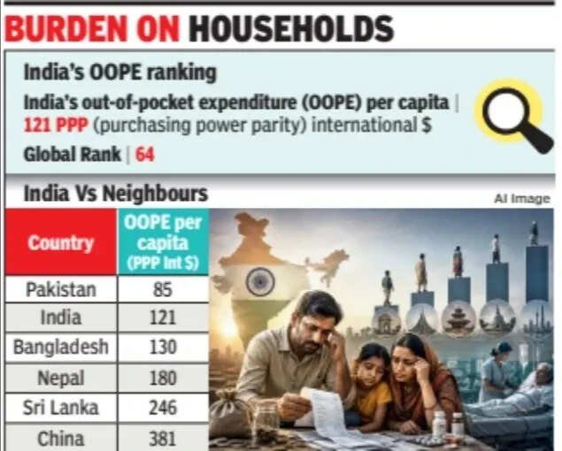 Out-of-pocket spending on healthcare still high: National Health Accounts | India News
