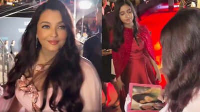 Aaradhya Bachchan’s sweet reaction to mom Aishwarya Rai Bachchan’s moment with fan at Cannes goes viral – WATCH |