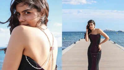 Kalyani Priyadarshan’s black and maroon gown steals the spotlight and Fans declare themselves ‘Kalyaniholics’