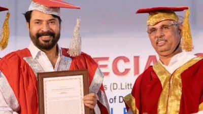 Mammootty receives third doctorate honour; Malayalam cinema icon misses Padma Bhushan ceremony | Malayalam Movie News
