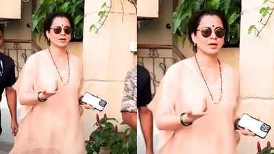 Kangana Ranaut Mangalsutra: Is Kangana Ranaut married? Here is the TRUTH behind the actress wearing a mangalsutra and green bangles, find out | Hindi Movie News