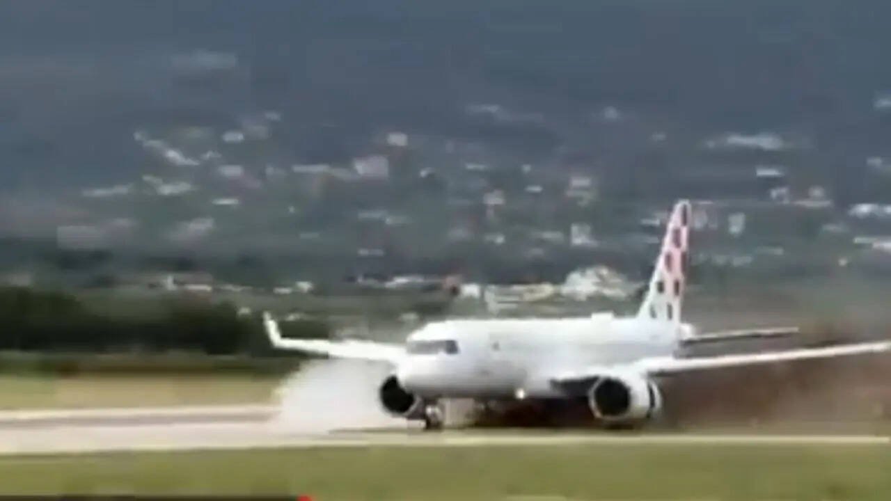 Croatia airlines plane skids off runway during aborted take-off