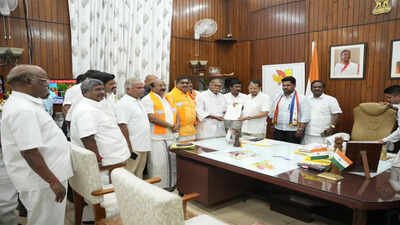Rangasamy meets LG, stakes claim to form government in Puducherry | India News