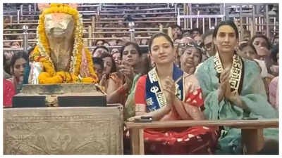 Mahakaleshwar Temple: Tamannaah Bhatia visits the Mahakaleshwar temple and seeks spiritual refuge during morning aarti – Watch |
