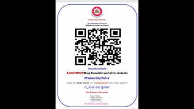 Mysuru police launch anonymous drug complaint QR code for students | Mysuru News