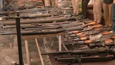 Foreign-made pistols among 32 weapons missing from Haryana police armoury; ASI suspended, probe launched | India News