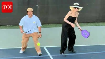 Angelina Jolie and son Pax team up for celebrity Pickleball match; Shiloh plays cheerleader – WATCH |