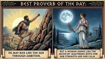 Best proverb of the day: “A man may rise like the sun through ambition, but a woman shines like…” – the quiet power of being strong and calm at once |