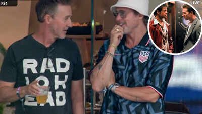 Brad Pitt and Edward Norton’s ‘Fight Club’ REUNION after 27 years sparks meme-fest; actors join Leonardo DiCaprio, Colin Farrell for USA vs Turkiye World Cup match -WATCH |