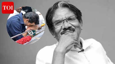 Bharathiraja: CM Vijay pays emotional tribute to legendary filmmaker Bharathiraja; visits his residence in Neelangarai- See pic | Tamil Movie News