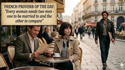 French proverb of the day: “Every woman needs two men – one to be married to and the other to…” – a timeless lesson on comparison and valuing what you have |
