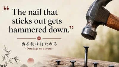 Japanese proverb of the day: “The nail that sticks out gets…” |