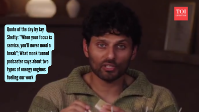 Jay Shetty: Quote of the day by Jay Shetty: “When your focus is service, you’ll never need a break”; What monk turned podcaster says about two types of energy engines fueling our work
